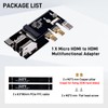 GeeekPi Micro HDMI to HDMI Multifunctional Adapter with PCIe 3.0x1