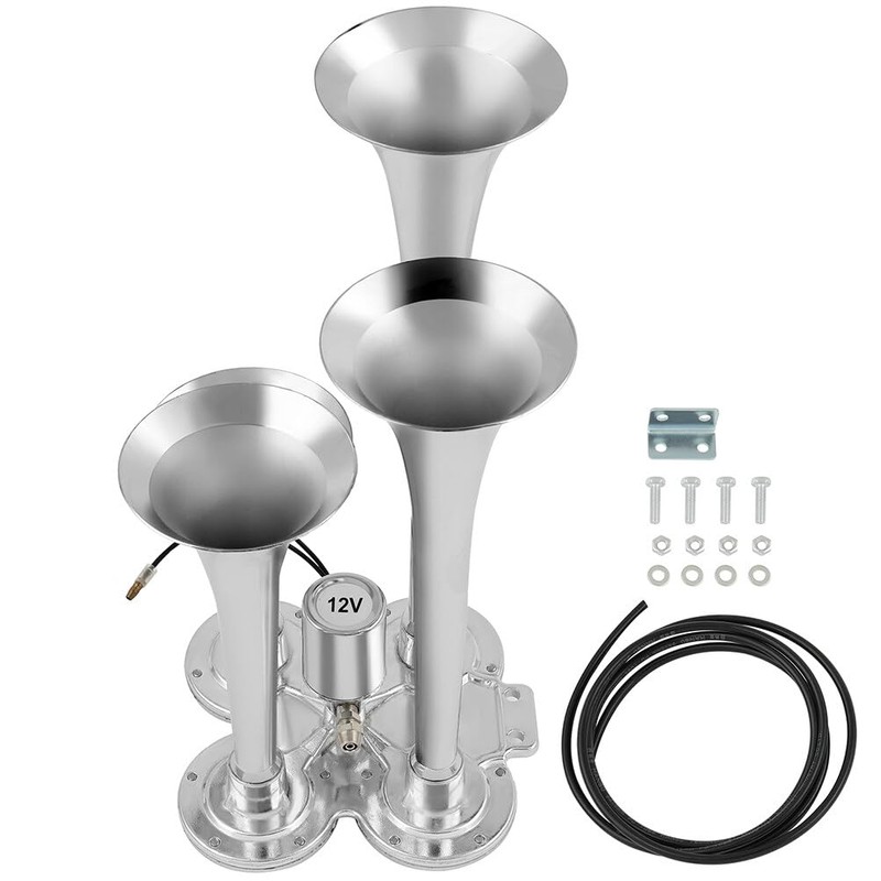 Scitoo 150db Super Loud 4Pcs Electric Air Horns Kit for