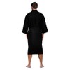 Turquaz Lightweight Long Waffle Kimono Spa Robe for Men, Black,