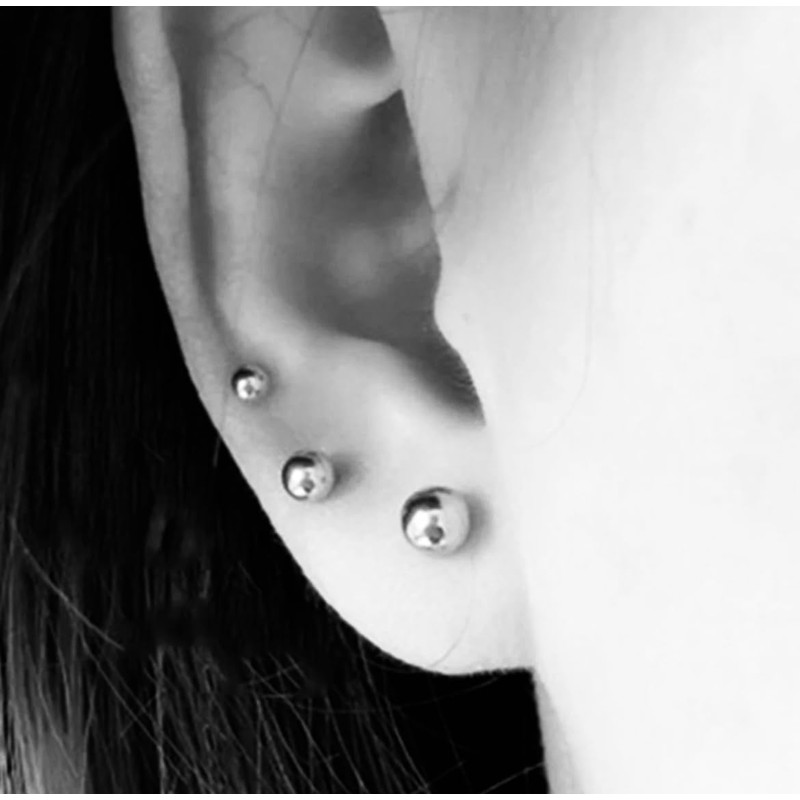 3mm stainless steel stud earrings | Small round studs