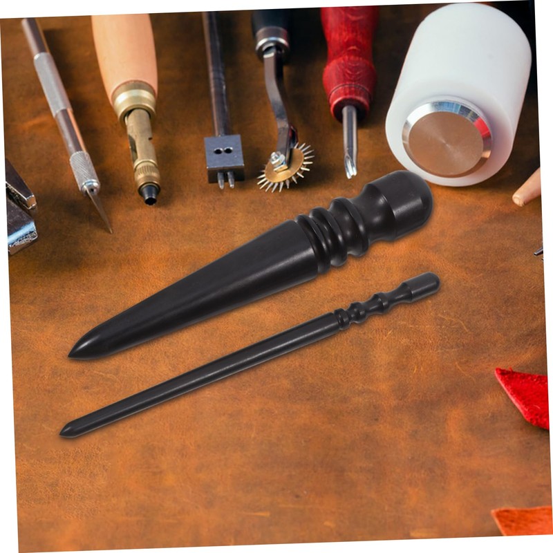 iplusmile 6pcs Sandalwood Leather Burnisher Tool for Projects Burnishing Tool
