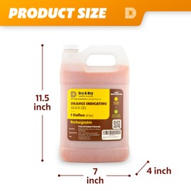 "Dry & Dry" [32 LBS] Premium Orange Indicating Silica Gel Desiccant Beads(Industry Standard 3-5 mm) - Rechargeable(4 Gallon)