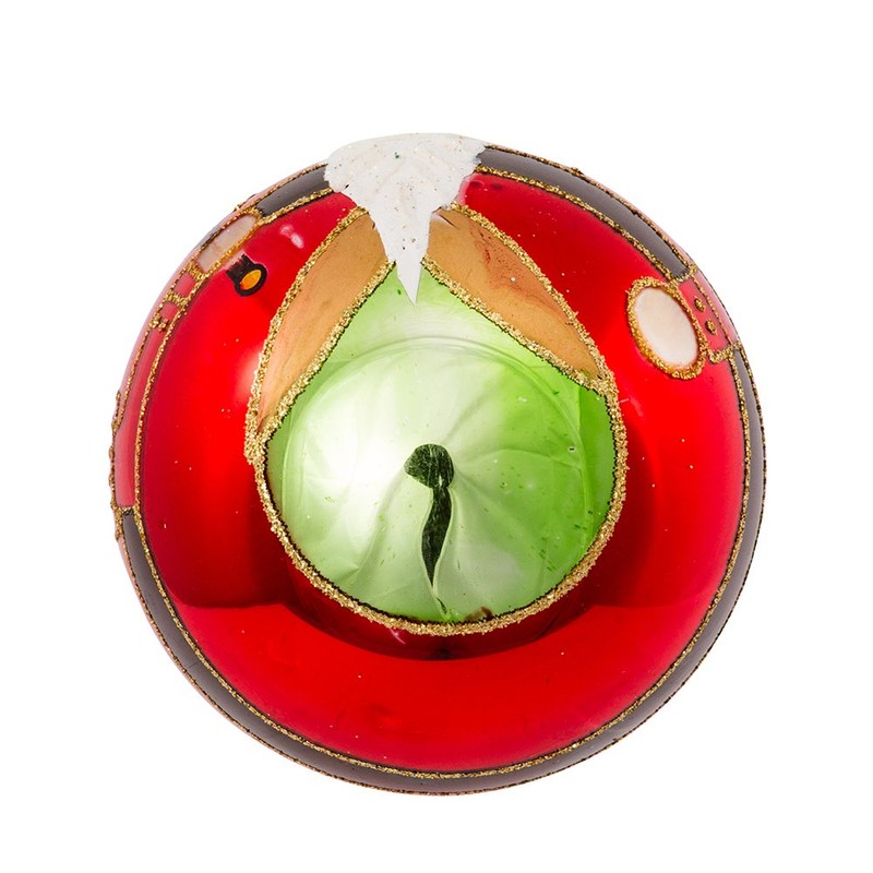 Kurt Adler Nutcracker Design Glass Ball Ornament, 80mm