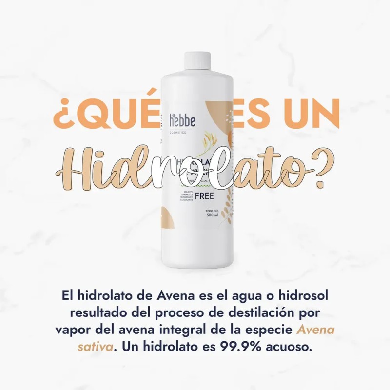 Hebbe Hidrolato Avena 500ml Tónico Calmante Piel y Cabello