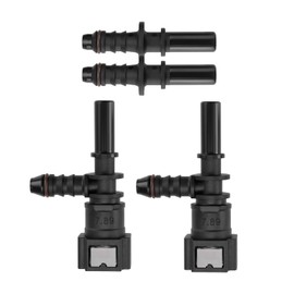 SG Store 2 Sets 7.89 ID6 Angle Fuel Hose Quick Release Tee Socket with Straight Plug Suitable for Motor Vehicle Fuel Lines