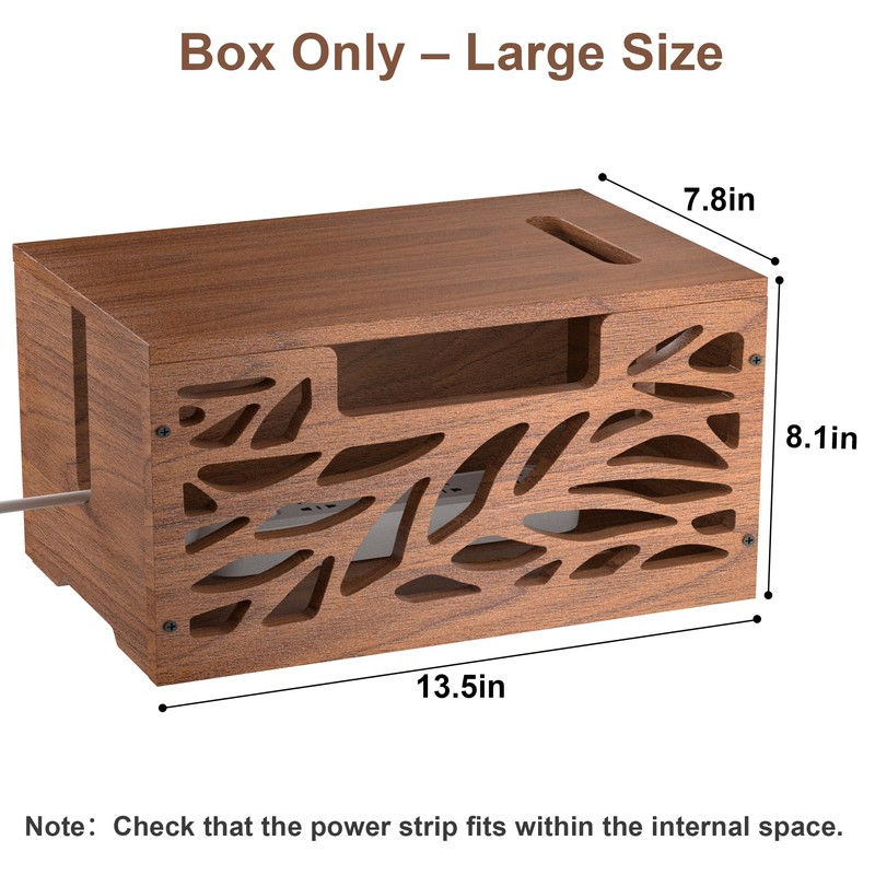 CILXGQLN Wooden Cable Management Box, Large Cord Hider Box &