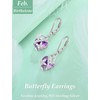Vesitim Butterfly Earrings for Women 925 Sterling Silver Heart Earring