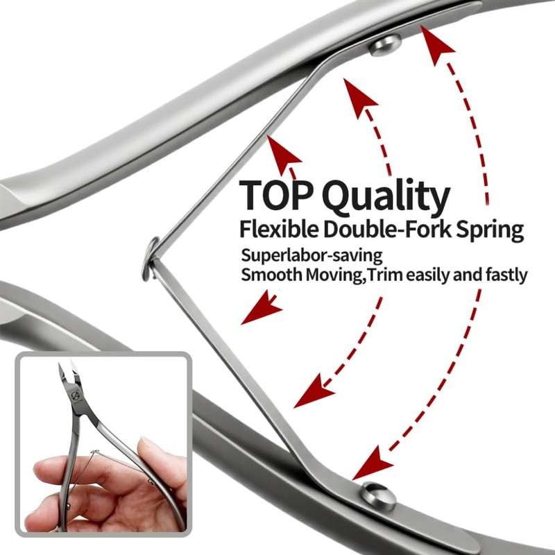IVON Salon-Quality Cuticle Trimmer, Premium Stainless Steel Cuticle Cutter for