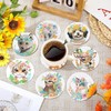 YOUSHY Peace Diamond Painting Coaster Kit Diamond Art with Holder