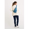 Donally Women's Canvas Body Bag, Shoulder Bag, Zipper, gray