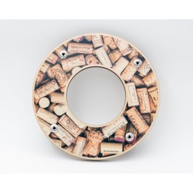 Ringers Mini Board – Portable Tabletop Ring Toss Game – Compact 5.75" FSC Wood Game with 10 Rings, Score Counter, Storage Bag – Eco-Friendly, Made in USA – Travel & Desk Game (Wine Corks)