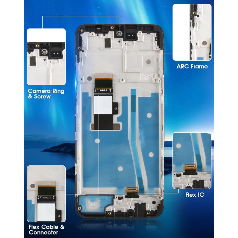 ARSSLY LCD Display for Motorola G53 5G Screen for Moto