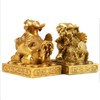 Pixiu Feng Shui Figurine Set, 1 Pair Copper Feng Shui