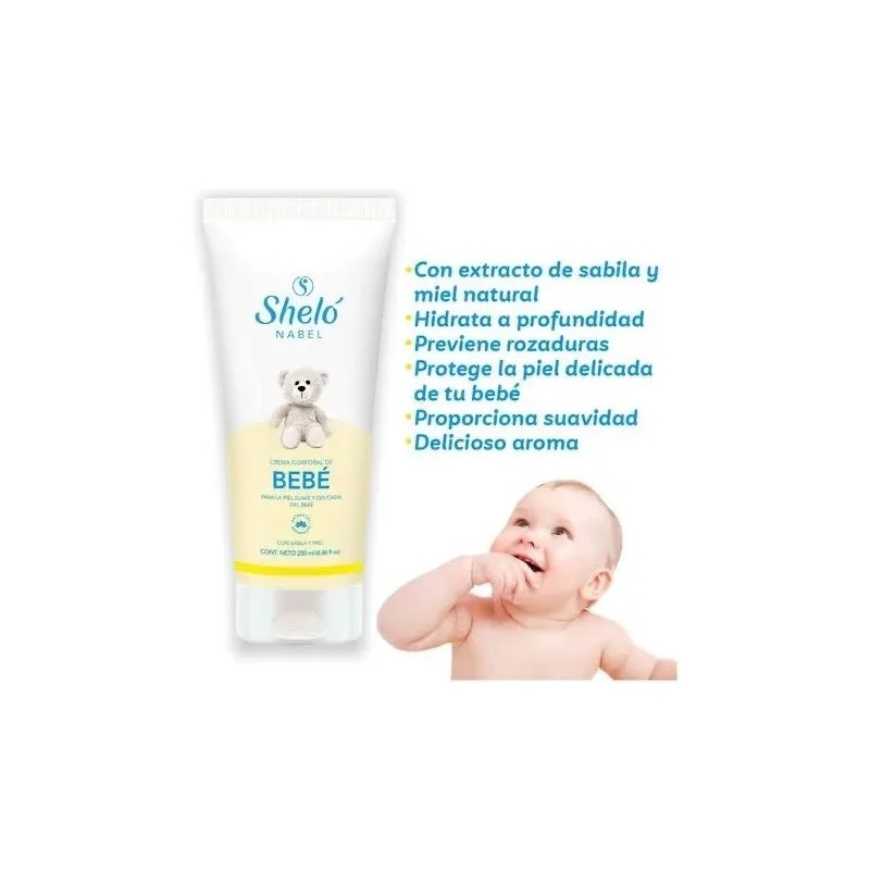 Shampoo Liquido, Para Bebe, Y Crema Corporal, Shelo Nabel..