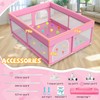 79x71 in Baby Playpen with Mat: Large Play Pen for