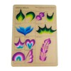 Anka Bella Reusable Face Paint Practice Board,7pcs Face Painting Practice