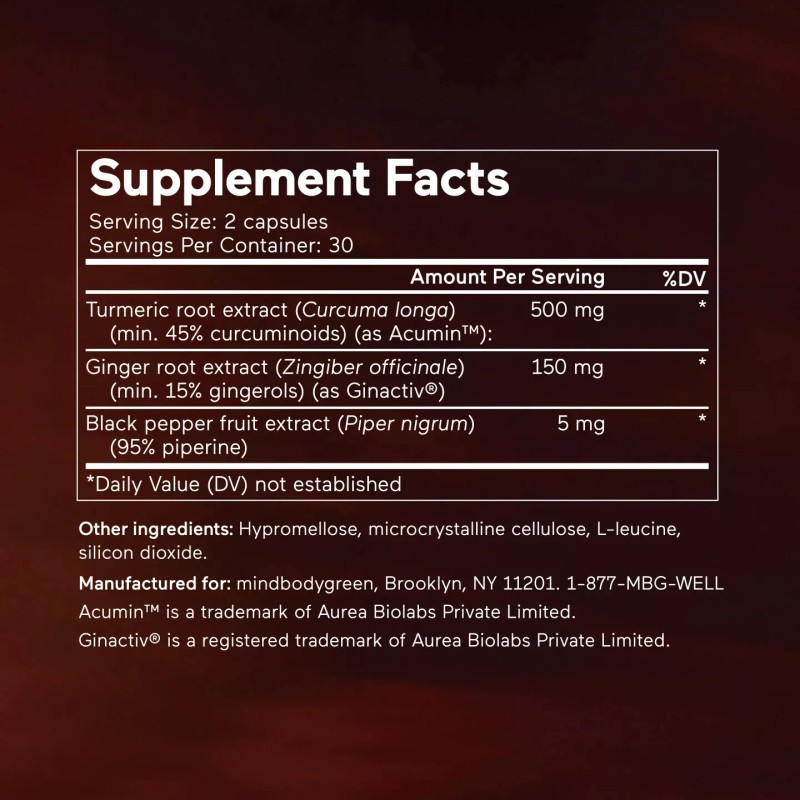 Mindbodygreen Turmeric Potency+ 30 servings/1 bottle EXP 2025