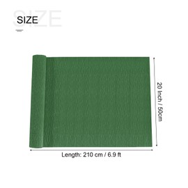 MECCANIXITY Crepe Paper Roll 6.9ft Long 20 Inch Wide for Wedding Ceremony Various Large Festivals Decoration, Dark Green