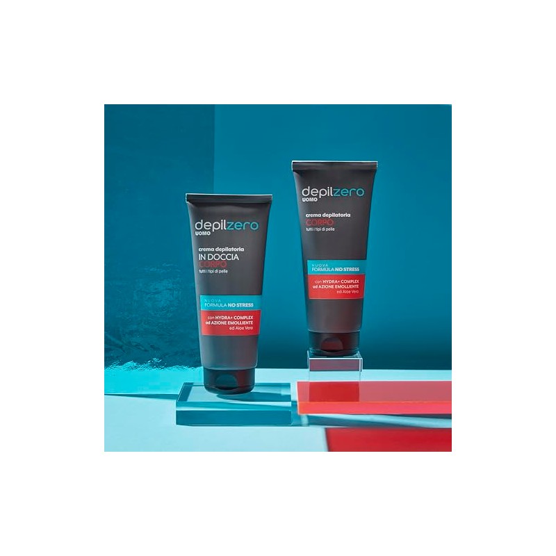 Depilzero Men's Body Shower Cream with Sponge and Razor