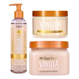 Pack Tree Hut Vainilla-exfoliante,aceite De Afeitar,whipped Vainilla