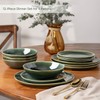 AmorArc Ceramic Dinnerware Sets,Handmade Reactive Glaze Stoneware Plates and Bowls