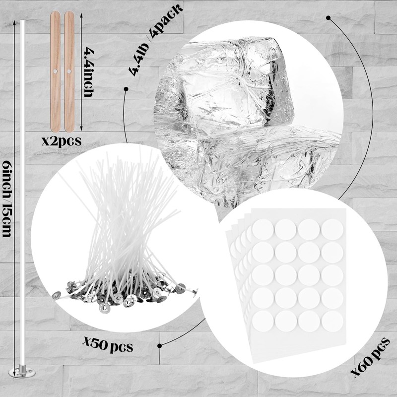 HyqehrtYazc 4.4 lb Gel Wax for Candle Making Clear Gel