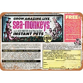 RetroRust 7 x 10 METAL SIGN - 1970 Sea Monkeys Ad - Vintage Rusty Look
