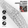 12PCS Automotive Ground Straps, 10/15/20 Inch Tinned Copper Braided Grounding