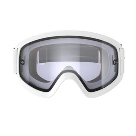 POC Ora DH Mountainbike Googles - Uncompromising eye protection with a very large field of view ensures the goggles give security for trail and enduro riders, Hydrogen White/Clear