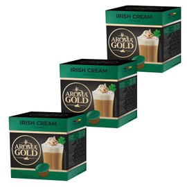 AROMA GOLD Irish Cream Coffee Pods 256g (48 Capsules) – Coffee Capsules Dolce Gusto Compatible Flavoured Coffee Pods for Nespresso Machines Barista-Approved, Mild & Harmonious Taste Perfect