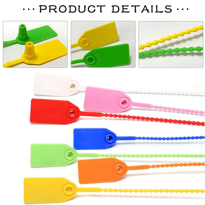 120 Pcs Security Tags Plastic Security Seals Cable Tie Labels,