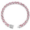 14inch Glitter Dog Chain Collar Pink Silver Diamond Dog Collars