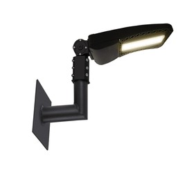 VOHYOV Wall Mount Bracket 90 Degree for LED Parking Lot Light 2-3/8inch Light Fixture Mounting L-Shape Bracket Slip Fitter Adapter for Outdoor Commercial LED Shoebox Area Yard Lights, Black, LDZJ-001