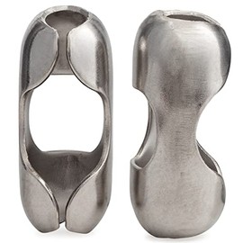 #10 B-Type Connector (100 Pack) for Beaded Ball Chain USA Made (Stainless Steel)