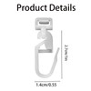 SSKHE Practical Curtain Hooks Plastic White Curtain Track Sliders Folding