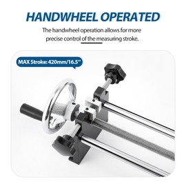 BAOSHISHAN Push Pull Force Test Stand Manual Test Stand Horizontal Spiral Type Stroke 420mm with 1 x HJJ-001 Clamp (APW Extended Version)