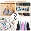 QUARKZMAN Pack of 6 S Hooks 2.4 Inch Plastic Hanging