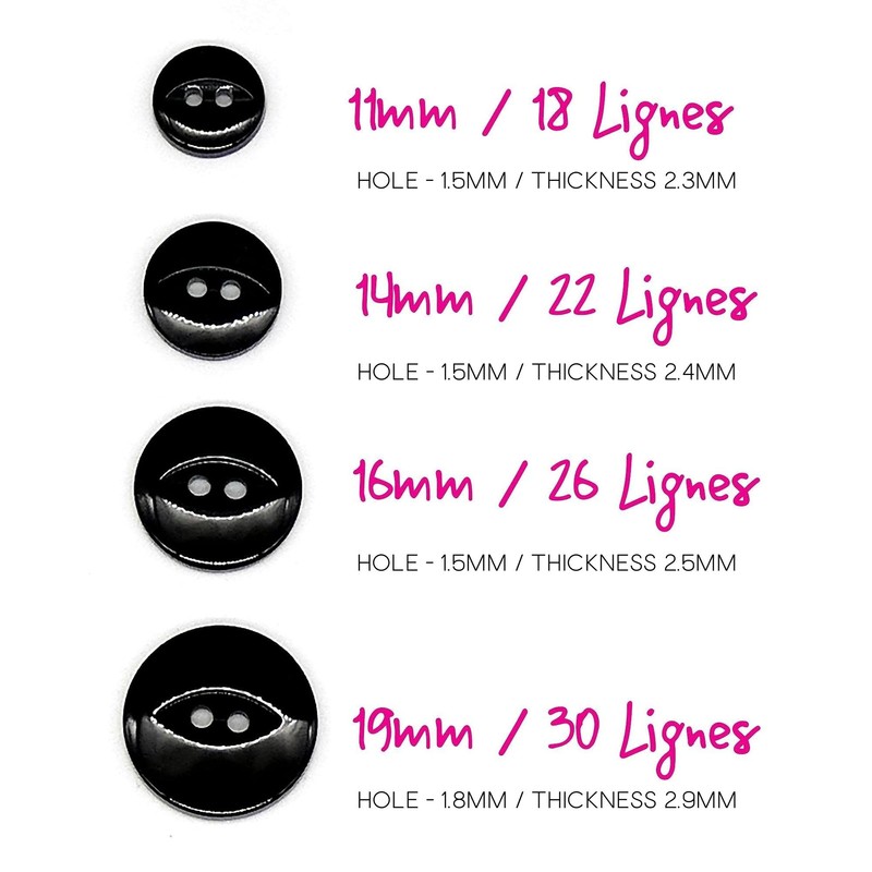 20 Pack Round Acrylic Fish Eye Buttons, Baby Buttons, Sewing,