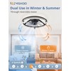 ZMISHIBO Low Profile Ceiling Fans with Lights, Flush Mount Modern