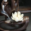 XUDREZ Zen Lotus Backflow Incense Burner with 20pcs Backflow Incense