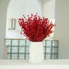 joyhalo 12 Pack Red Berry Stems - Extra Long 18'
