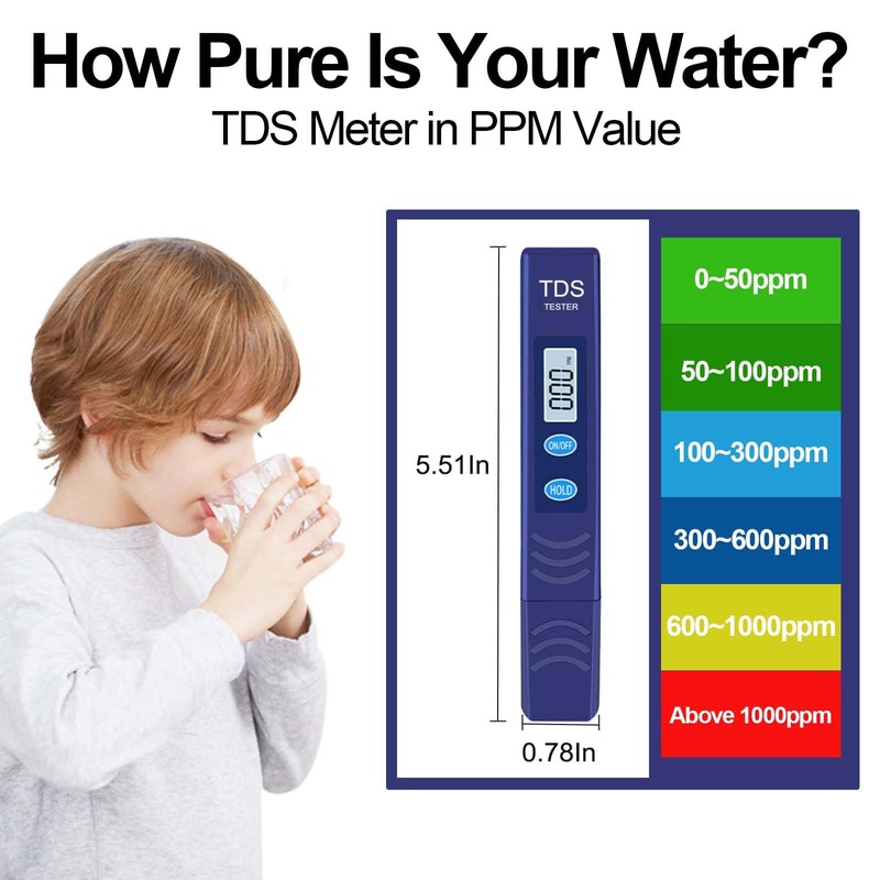 QNCIGER TDS Meter, Digital Water Quality Tester with Automatic Temperature