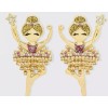 SUGARFIX by BaubleBar Christmas Ballerina Drop Earrings - Metallic Gold