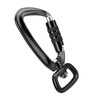 Carabiner Clip Auto Locking Square Bottom 360 Rotational Hook Accessory