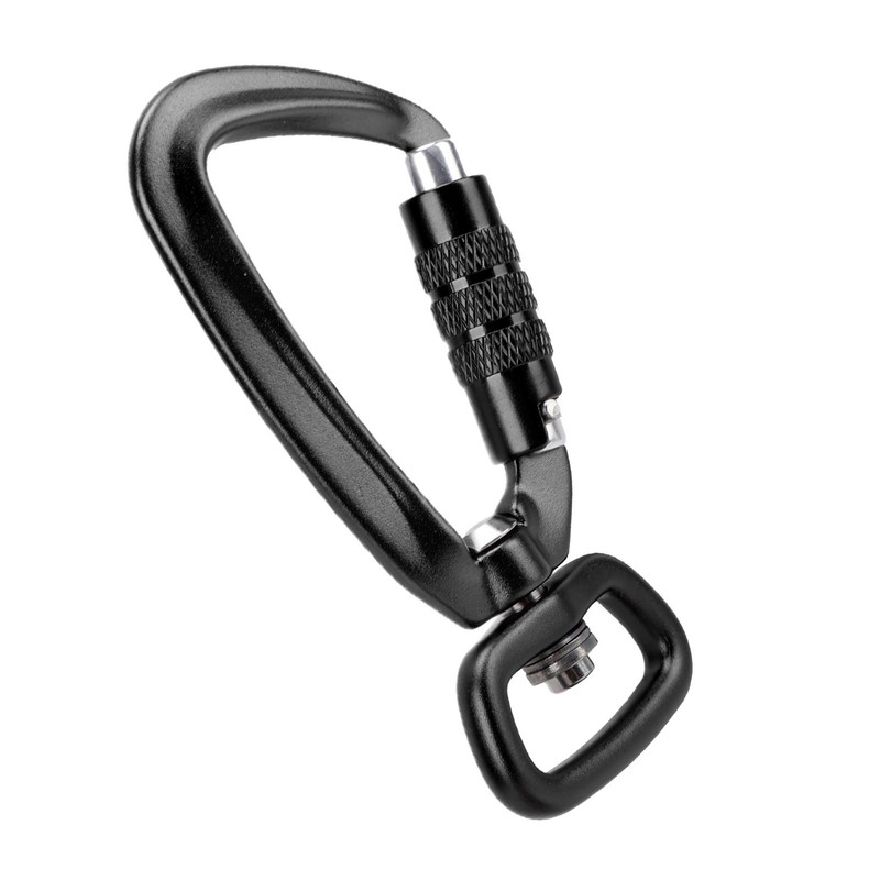 Carabiner Clip Auto Locking Square Bottom 360 Rotational Hook Accessory