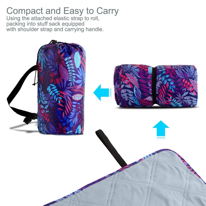 Outdoor Waterproof Blanket Nylon Fleece Picnic Mat – Extra Large