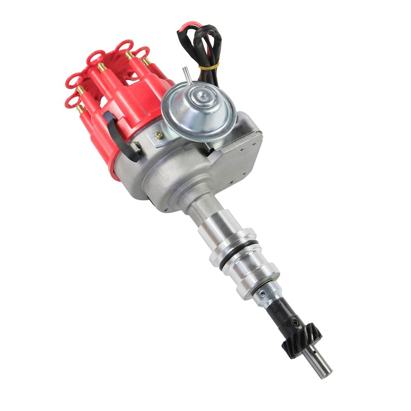 JDMSPEED New Red Cap HEI Distributor and Plug Wires 289-302