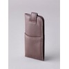 Real Leather Glasses Case in Brown genuine leather spectacle pouch