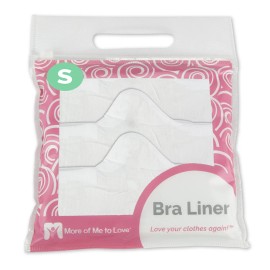 More of Me to Love Cotton Bra Liner 9-Pack, White - Stay Dry and Comfortable - Small 14 in / 36 cm
