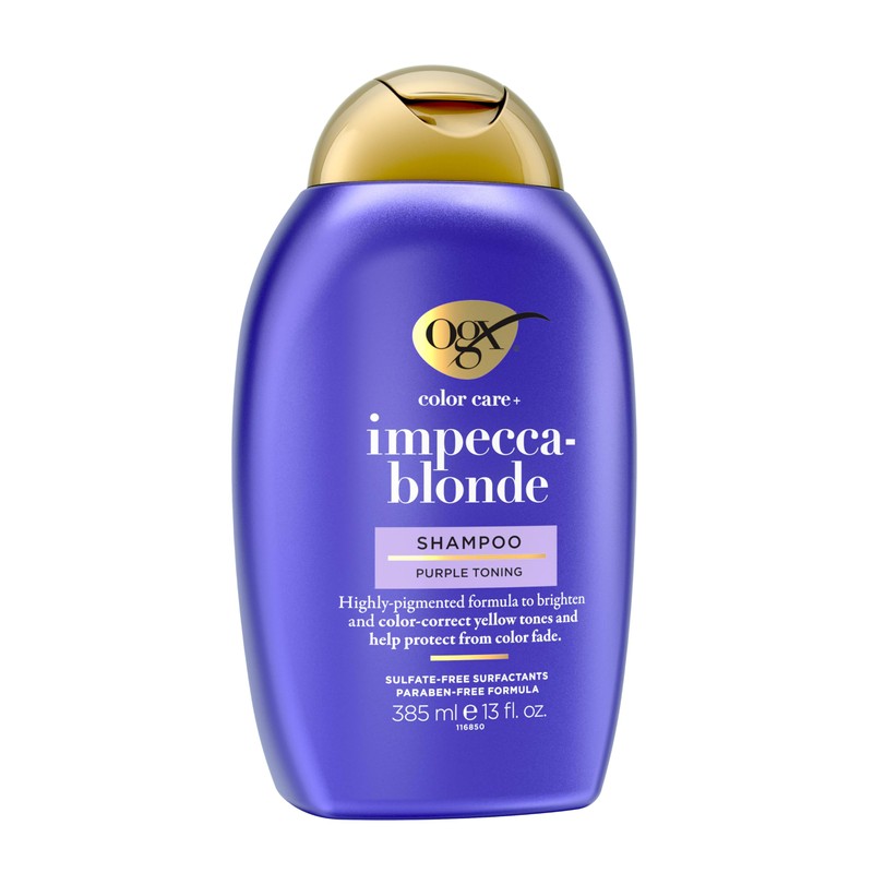 OGX Impecca-Blonde Purple Toning Shampoo, 13 fl oz